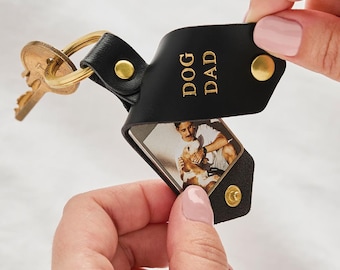 Personalized Dog Dad Photo Keychain - Father's Day Gift from the Dog