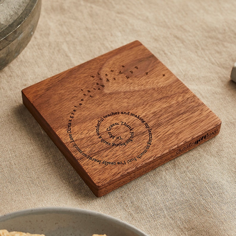 CreateGiftLove Teacher Coaster