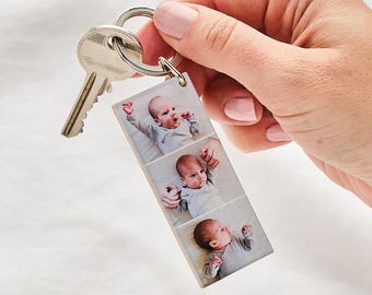 Photobooth Keychain -  Personalised Father's Day Gift for First Time Dad