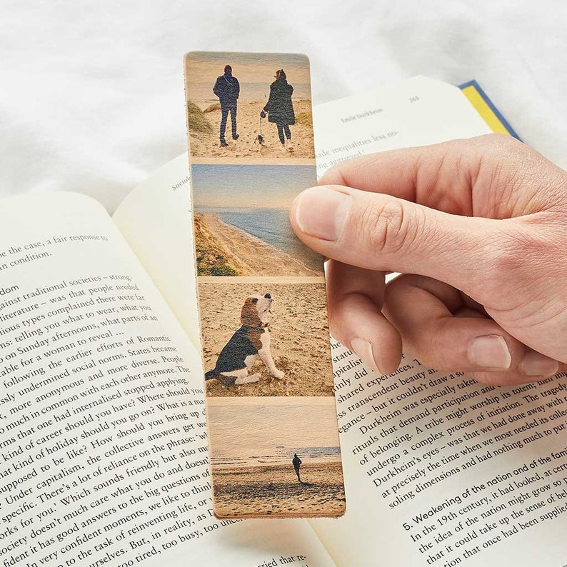 Personalised Photo Strip Leather Bookmark / Gift for Book Lovers / Personal Bookish Gift / Birthday, Mother's Day Gift for Mum image 2
