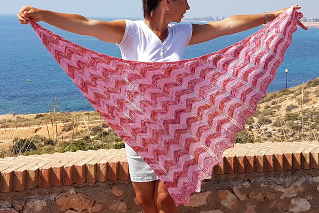 Knitting Shawl Pattern PDF, Triangle Shawl Pattern, Digital Download ...