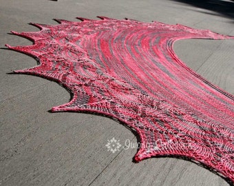 Sorberry Lace Shawl PDF  Knitting Pattern, Neck Warmer /  Instant download PDF Knitting Pattern, Knit yourself