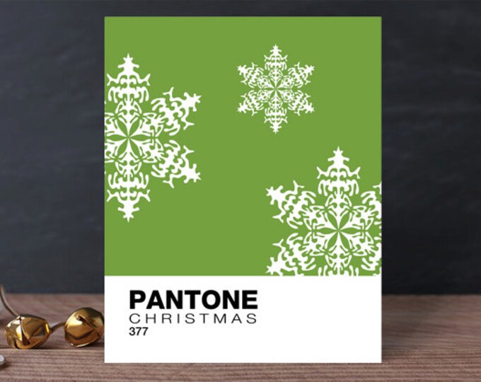 INSTANT DOWNLOAD Pantone Christmas Holiday Cards Geeky 5x7 Set Etsy