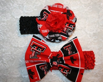 Texas Tech Red Raiders Football Dress and Hair Bow That Fits American Girl 18 Dolls