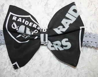 toddler Oakland Raiders elastic infant or adult sized headband bow toddler Oakland Raiders elastic infant or adult sized headband bow