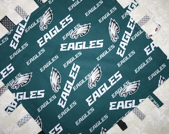 Philadelphia EAGLES LOVEY CLOTH Baby Girl or Boy Sensory Lovey Cloth ~Infant Lovey Cloth ~ Eagles Football Lovey ~ Perfect Shower Gifts ~