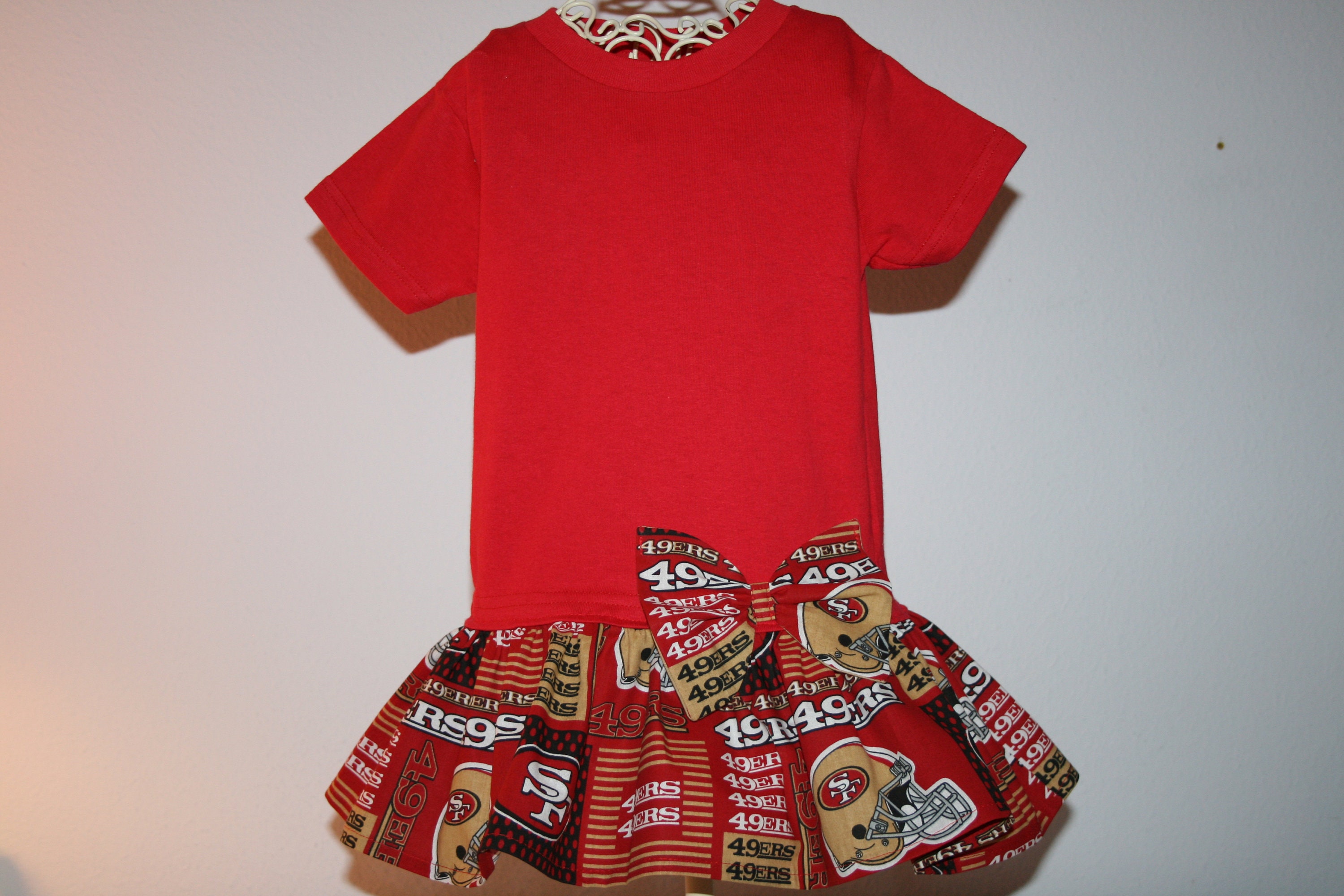 Girls Infant Scarlet San Francisco 49ers Cheer Jumper Dress