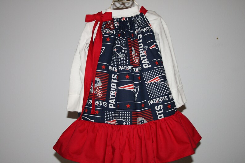 18 Mo Girls New England PATRIOTS Pillowcase Dress Infant Toddler Toddlers Summer to Football Season /& Beyond w just a Tee