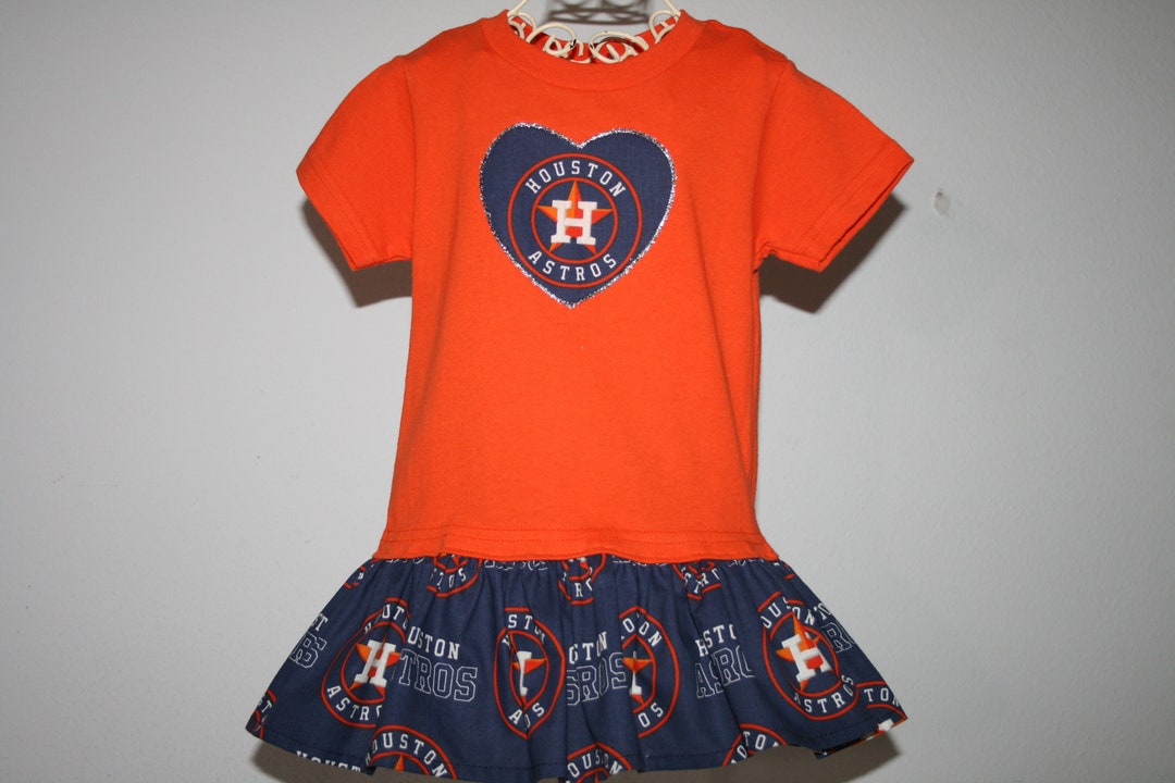 Little Girl Houston ASTROS Baseball Dress Toddler Toddlers Team