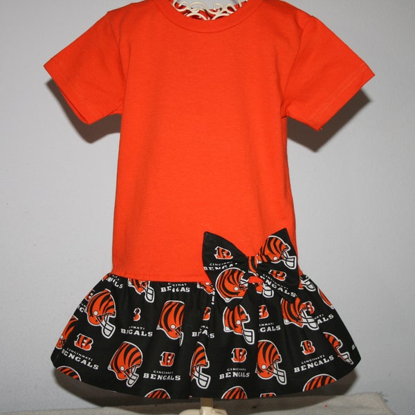 CINCINNATI BENGALS Football Dress Infant Infants Toddler Toddlers Football Game Dresses ~ Girls Sizes 6/12 Mo ~ 4T Great Christmas Gift ;o)