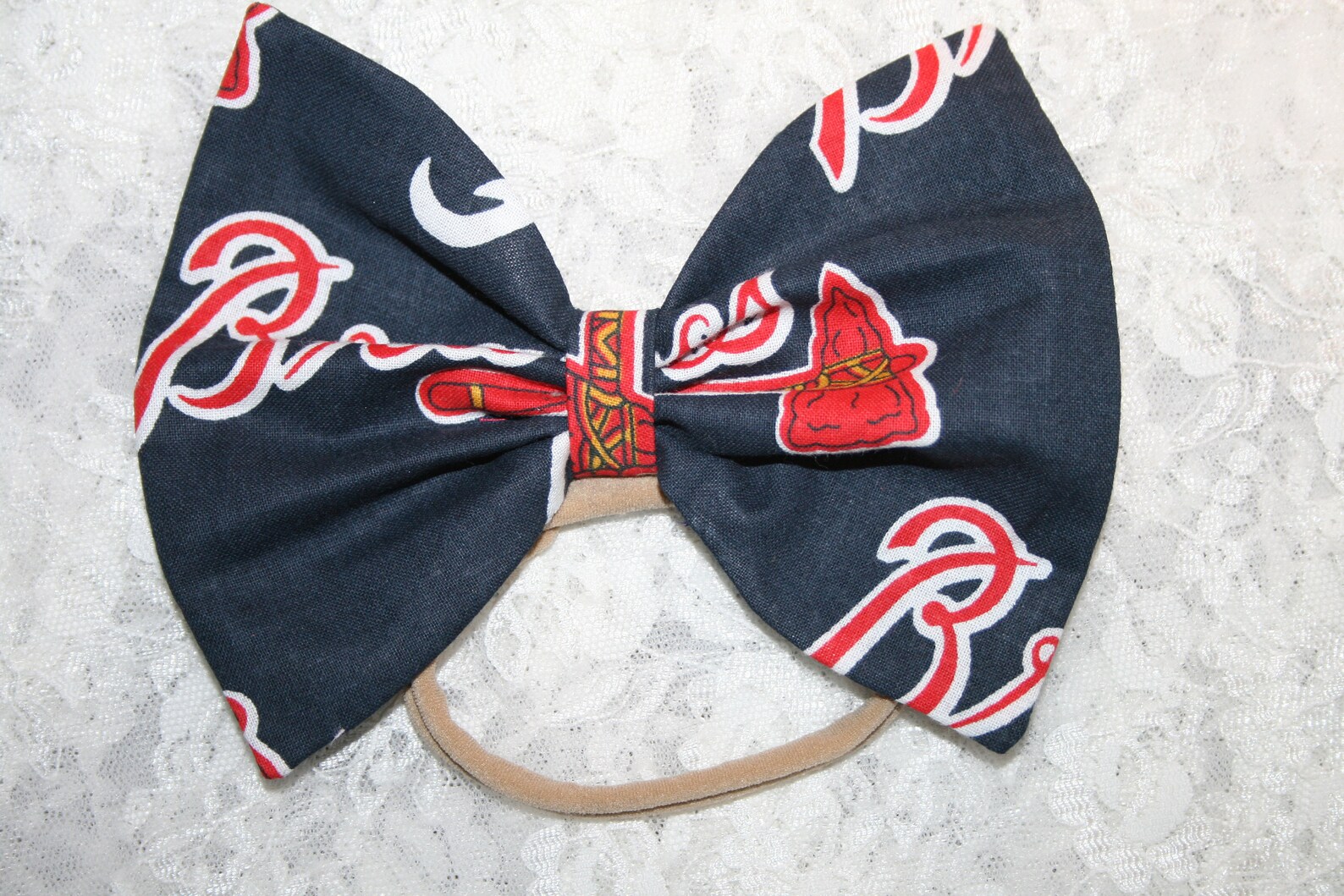 4 5 6 In. ATLANTA BRAVES Baseball Hair Bow Headband Barrette Etsy
