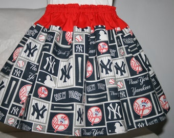 Girls New York YANKEES Baseball Skirt  Infants Toddler Toddlers Youth Game Day Team Skirts Little Girl sizes 12 Mo ~ 8/9