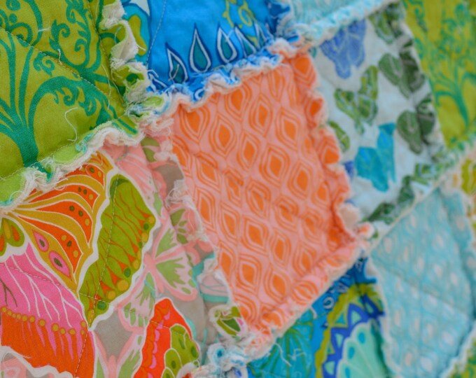 Twin Size Rag Quilt Cocoon by Valori Wells Girl Bedding Etsy