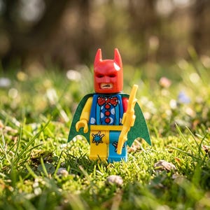MOC Red Suit Batman Crimson Christmas Gift for DC Superhero Fans