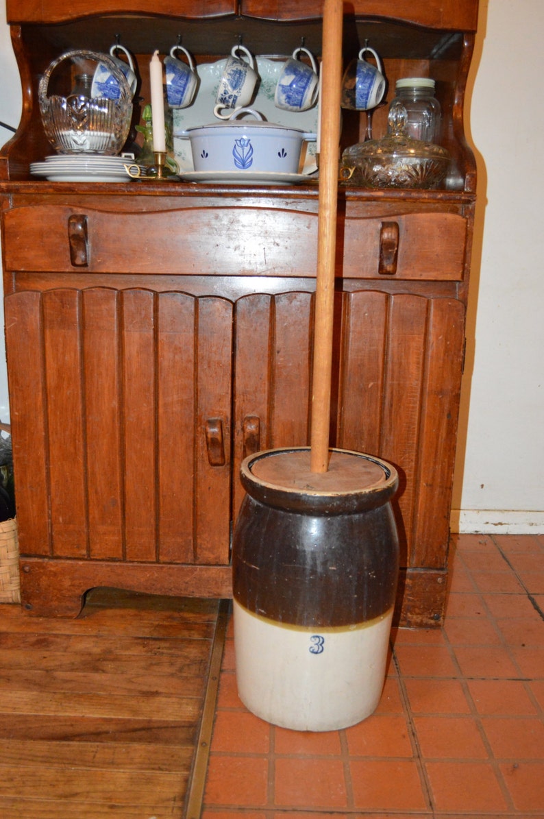 Antique Butter Churn 3 Gallon Etsy