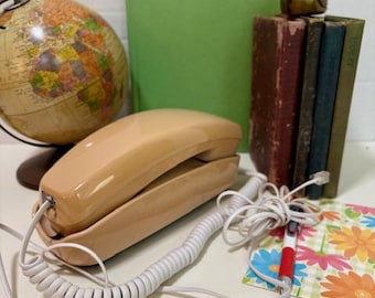 ITT Beige Desk Rotary Land Line Telephone