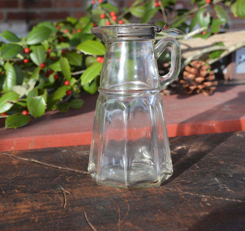 Antique Glass Syrup Bottle 1915 Etsy