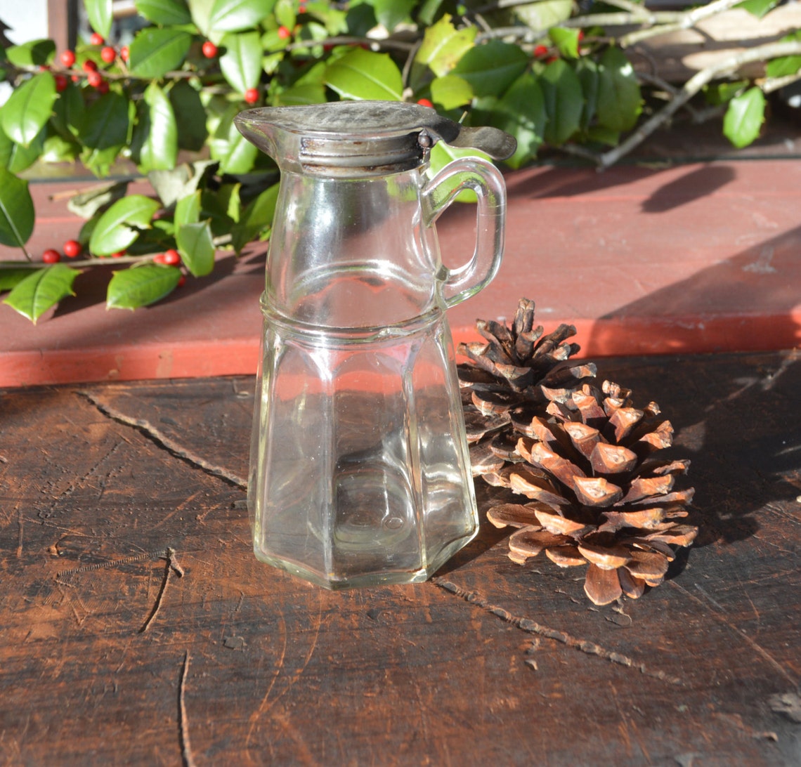 Antique Glass Syrup Bottle 1915 Etsy