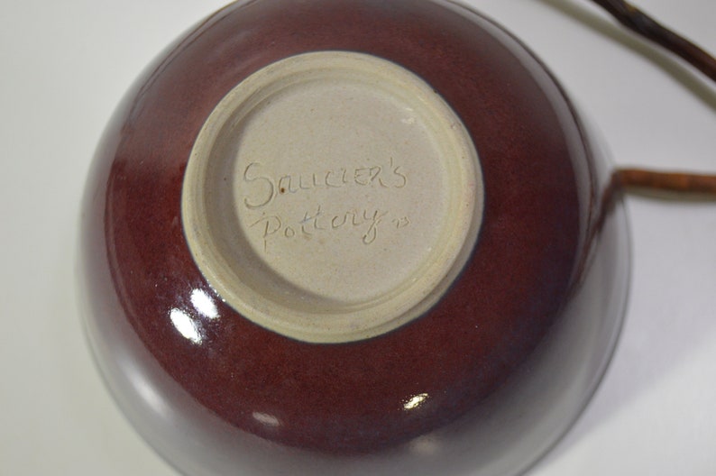 1973 Saucier/'s Hand Thrown Signature Pottery Bowl