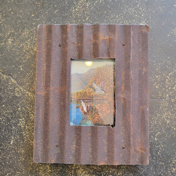 Corrugated Metal Picture Frames Etsy