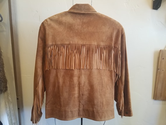 Fringe western leather jacket, tassle jacket, sout