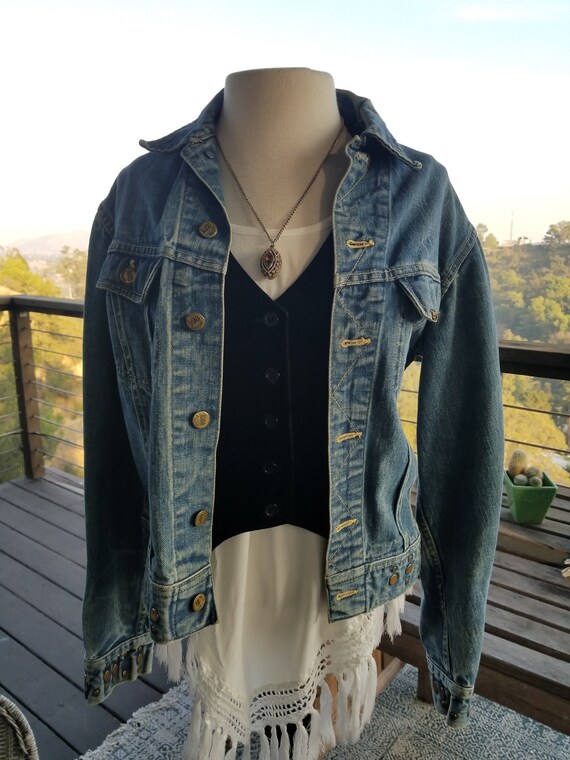 levi's studded denim jacket