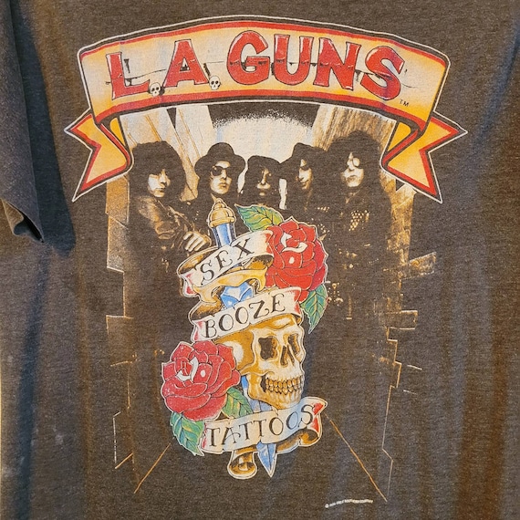 1989 LA Guns Distressed Tee/GUNS N Roses/ Vintage… - image 7