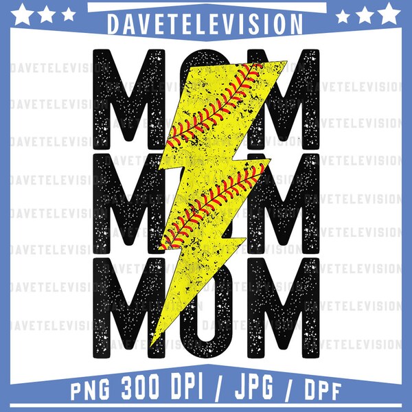 Softball Mom Lighting Softball Mothers Day Png, Lighting Png, Sublimation Design, Digital Download Png, Sports PNG, Softball Mom Png