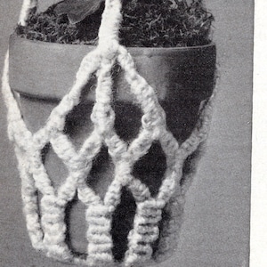 Macrame Flower pot Holder Vintage Pattern PDF Instant Download E Pattern Boho Hippie Chic