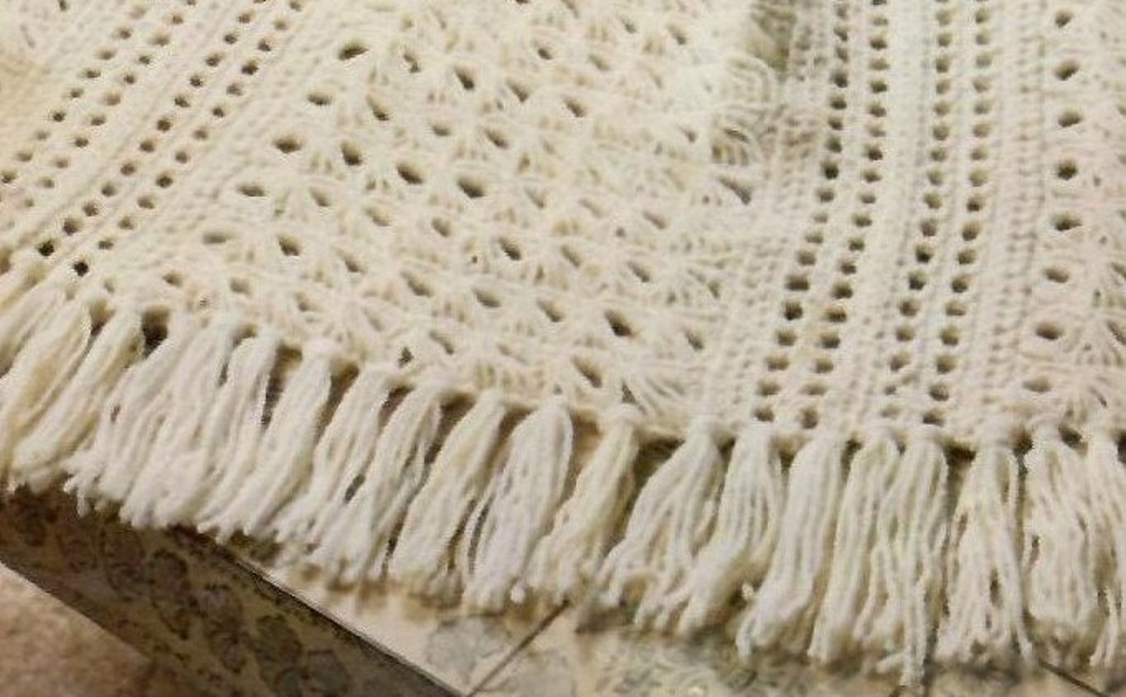Broomstick Lace Vintage Afghan Pattern PDF Instant Download DIY Pattern