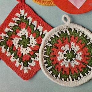 Potholder Pattern, Vintage Pattern Crochet Pot Holder, Flower  Kitchen PotHolder Patterns, PDF Instant Download
