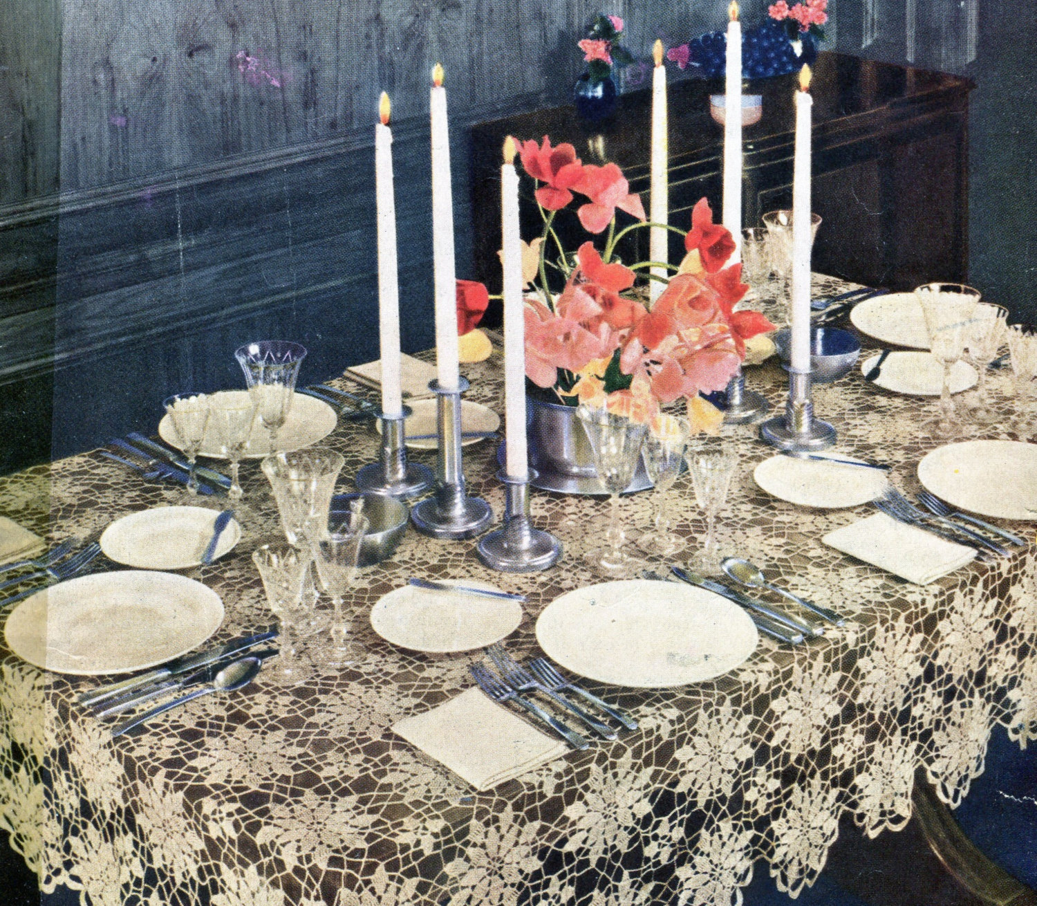 20 Best Free Vintage Crochet Patterns of the 1930s 18 1930s Queen Anne's Lace Crochet Tablecloth