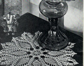 Vintage 1940s Pineapple Doily Crochet Pattern (PDF Download)