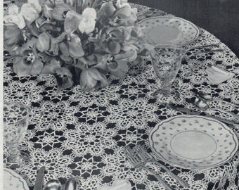 Crochet Lace Tablecloth Pattern Vintage Heirloom PDF Instant Download  Pattern Crochet DIY Pattern