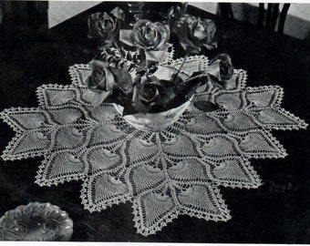 Vintage Pineapple Crochet Doily Pattern: Centerpiece Tablecloth (PDF Download)
