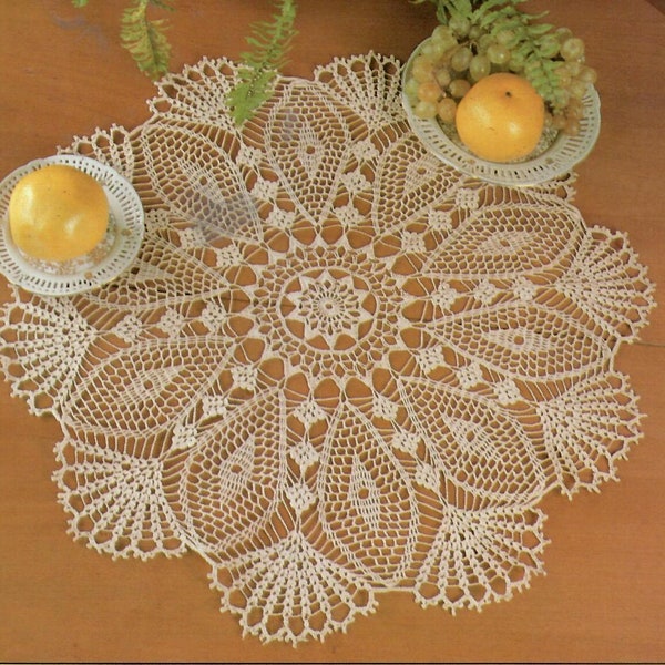 Vintage Crochet Fan Doily Pattern PDF Doily Pattern 1950s style Design  PDF Instant Download E PatternPattern Crochet DIY Pattern