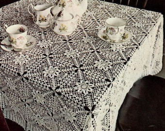 Crochet Lace Tablecloth Pattern Vintage Heirloom PDF Instant Download  Pattern Crochet DIY Pattern Be Creative