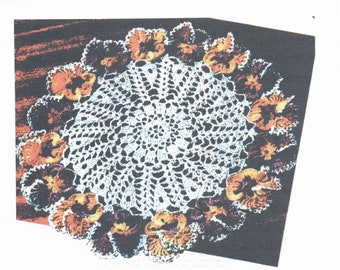 Vintage Pansy Doily Crochet Pattern (PDF Download)