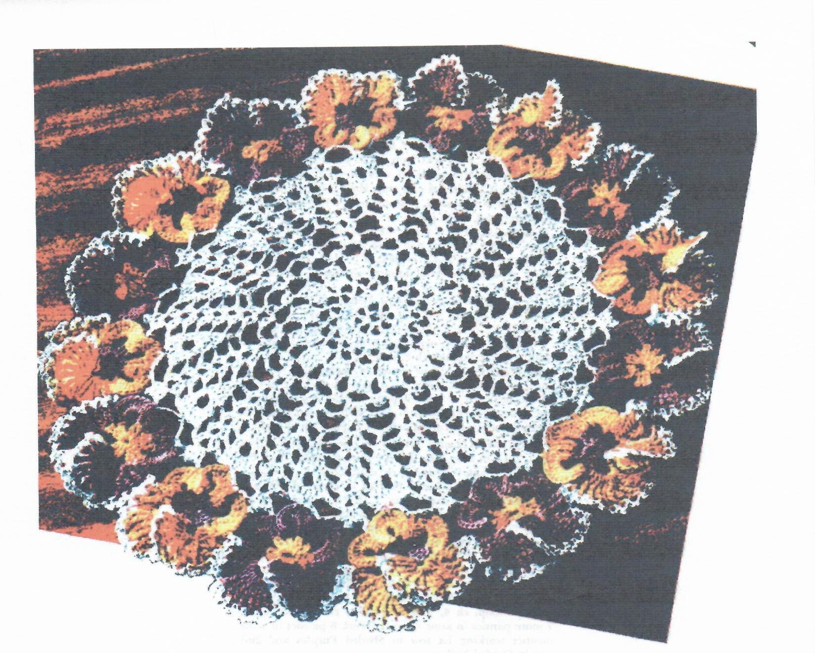 38 Pansy Crochet Patterns for Flowers, Decor, and Wearable Details 33 Vintage Pansy Doily Crochet