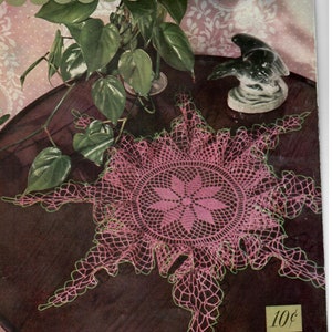 Crochet Ruffled Doily Pattern PDF Pattern Circa 1940 Coral Reef 8 Pointed Star Design  PDF Instant Download  Pattern Crochet DIY Pattern