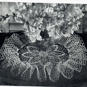 Vintage Ruffled Doily Pattern  PDF Instant Download  Pattern Easter Lily Crochet DIY Pattern