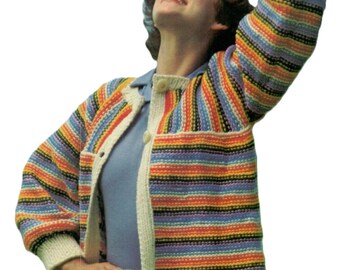 Modello di maglione lavorato a maglia vintage PDF Download digitale Modello di maglia