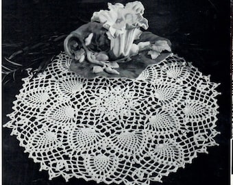 Pineapple Doily Crochet Pattern, Circa 1940 (PDF Download)