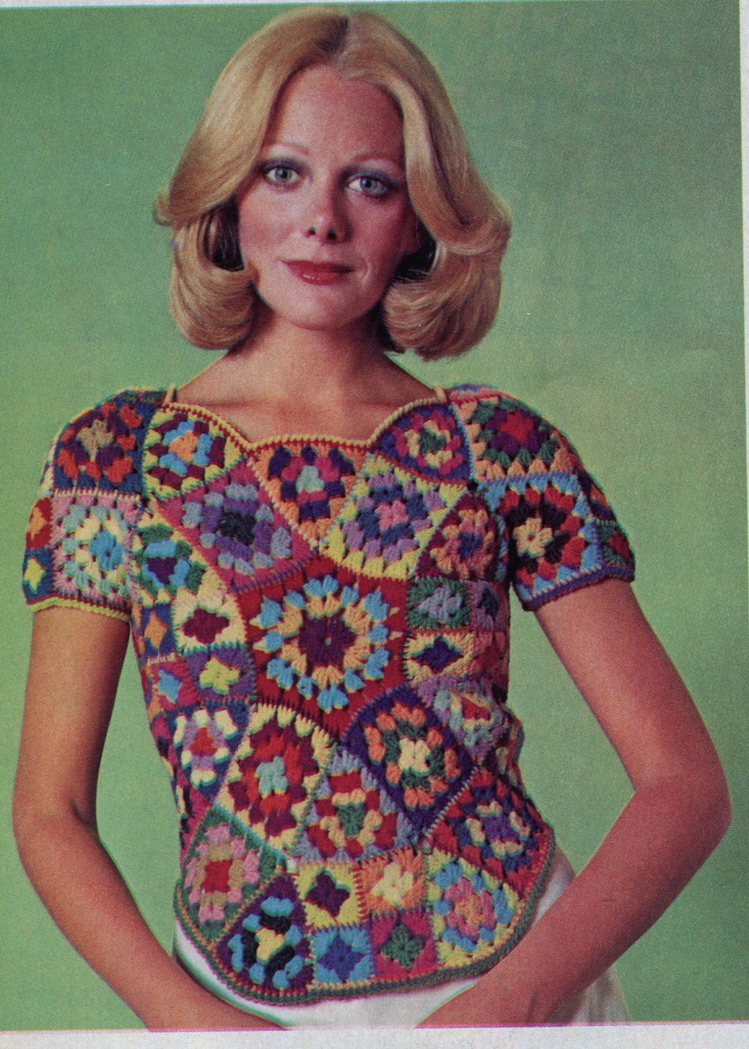30 Hippie Crochet Patterns for Boho Outfits, Bags, Home Décor, and Gifts 34 Patchwork Shell Top Crochet Pattern