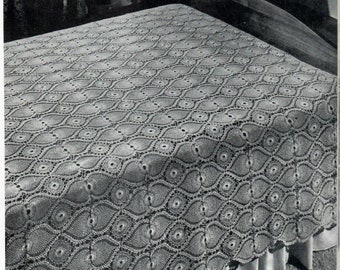 Vintage Ananas Tischdecke Häkelmuster, DIY Tagesdecke (PDF Download)