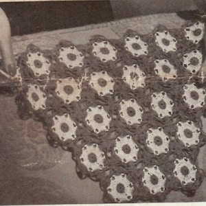 Patrón de conjunto de sillas antimacasares de ganchillo vintage, diseño colorido de los años 40 (descarga en PDF)