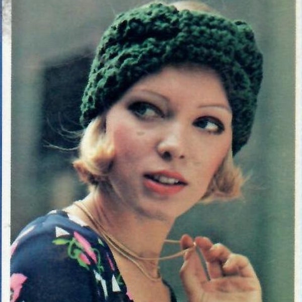 HIppie Crochet Turban Pattern PDF Instant Download Retro Chic Style