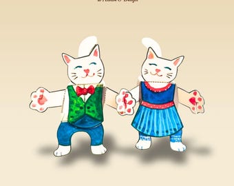 Paper Craft · The Dancing Cats · Marilyn Scott-Waters · Whimsical Storybook Paper Art