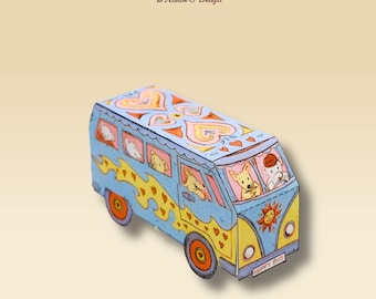 Paper Craft · Happy Bus · Marilyn Scott-Waters · Whimsical Storybook Paper Art