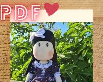 19" Cloth Doll Sewing Pattern: Clothes & Hair Tutorial (PDF)